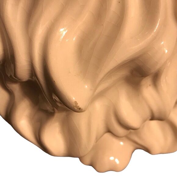 Vintage Ceramic White Persian Cat Blue Eyes Lifesize Figurine - Picture 3 of 13